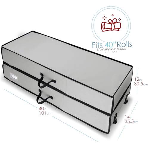 Hearth & Harbor Wrapping Paper Storage Container | Home Organization - Image 4