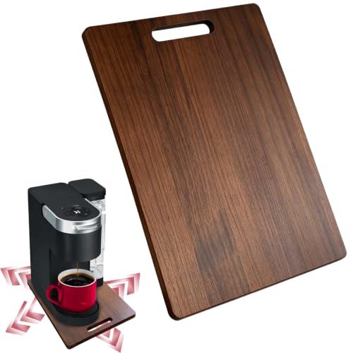 Appliance Slider Acacia Wood Sliding Tray for Coffee Maker & - Image 2
