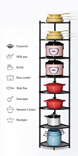 8-Tier Kitchen Pot Rack, Cookware Stand Storage Organizer - Image 4
