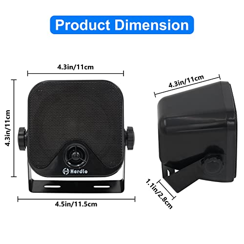 Herdio 4 Inches Heavy Duty Waterproof Boat Marine Bluetooth - Image 7