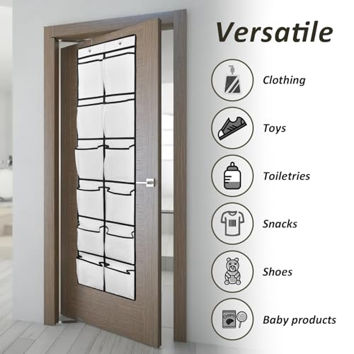 GOMAJI 2PK 12 Large Pockets Over Door Hanging Shoe Organizer - Image 8