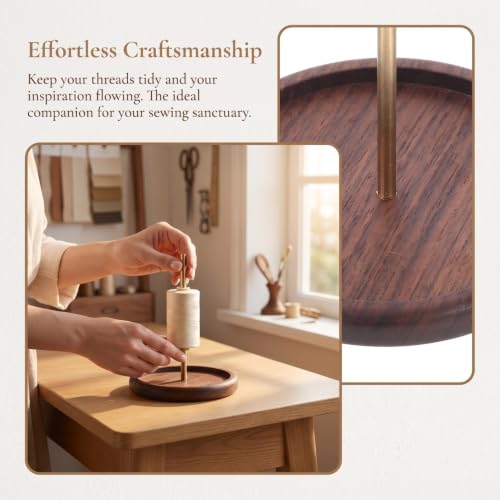 EXCEART Wooden Thread Spool Holder, Embroidery Rack - Image 5