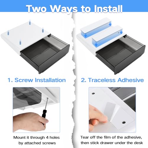 OSPNIEEK Self-adhesive Under Desk Drawer Organizer, | All Products - Image 5
