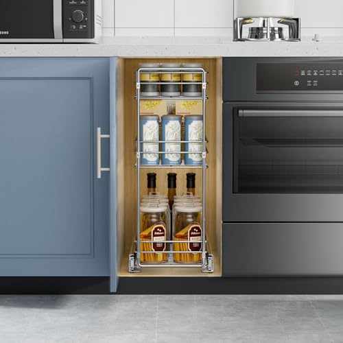 ROOMTEC 3-Tier Pull Out Cabinet Organizer for Narrow Cabinet - Image 6