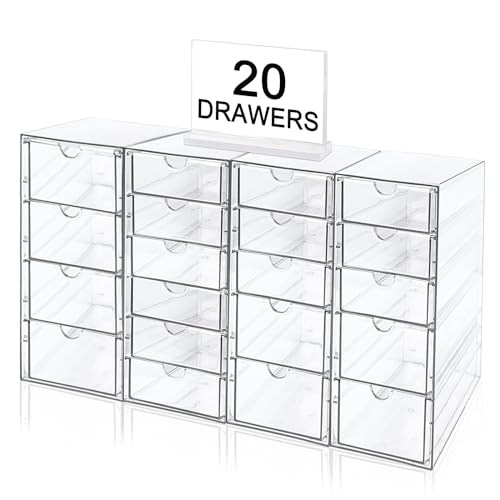 20 Drawers Acrylic Makeup Organizer, stackable Acrylic Storage - Image 2