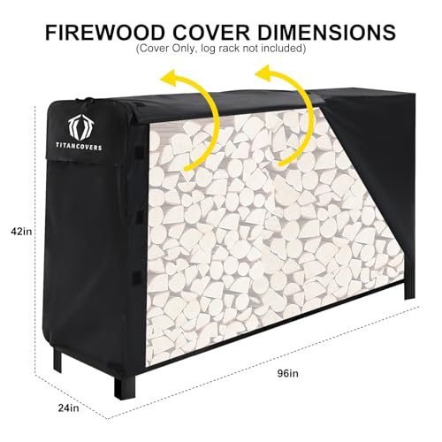 8ft Firewood Rack Cover, Wood Rack Cover(Rack Not Included) - Image 3