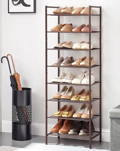 SONGMICS 8-Tier Metal Shoe Rack, Vertical Shelf - Image 3