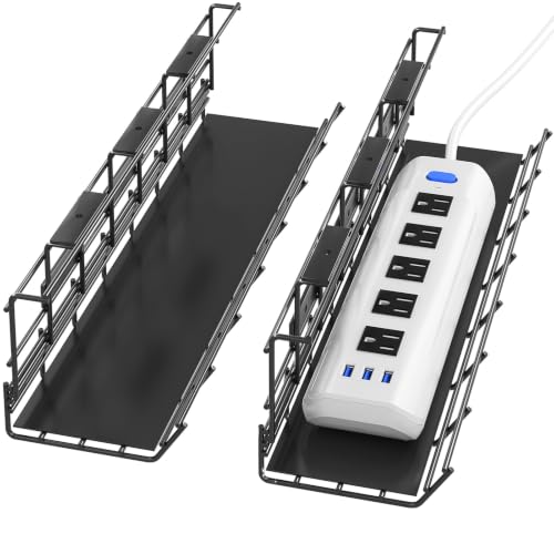 2 Pack DELAMU Under Desk Cable Management Tray, Meta | All Products - Image 2