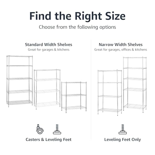 Amazon Basics 3-Shelf Adjustable Heavy Duty Steel Wire Shelving - Image 7