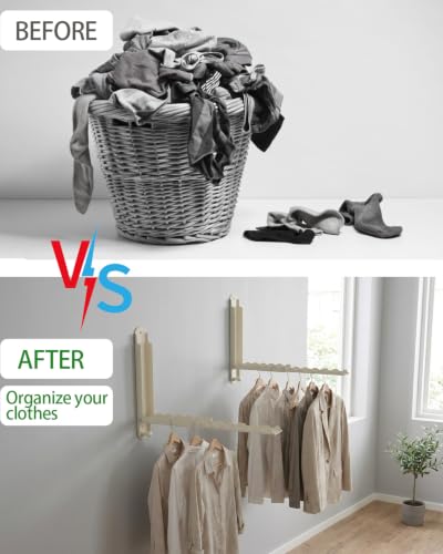 Foldable Clothes Drying Rack Heavy Duty Wall Mounted 2 - Image 5