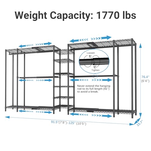 VIPEK X5 Extra Large Expandable Clothes Rack, Closet - Image 7