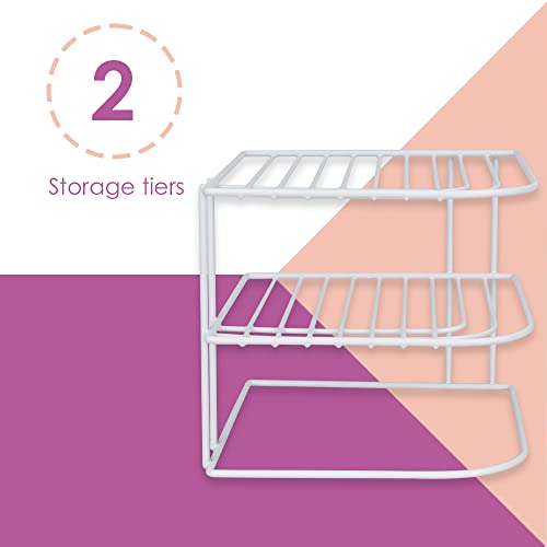 Home Basics 3-Tier Kitchen Corner Counter Shelf and Cabinet - Image 6