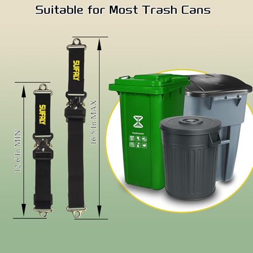 Bear Proof Trash Can Locks,Raccoon Proof Garbage Can Straps - Image 3