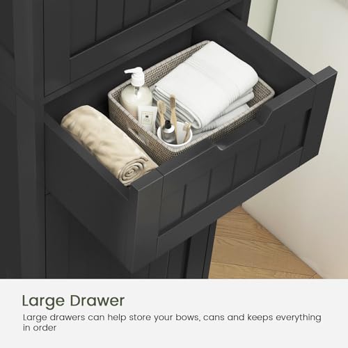 Iwell 66.9" Tall Bathroom Storage Cabinet with 2 Doors & 1 - Image 6