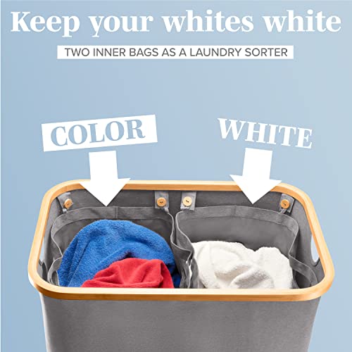 LONBET Laundry Basket with Lid, Made from Breathable Fabric | - Image 5