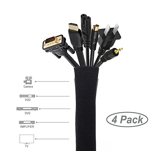 JOTO 4 Pack Cable Management Sleeve 19-20 Inches -Black - Image 3