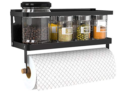 Magnetic Paper Towel Holder, 2-in-1 Magnetic Spice Rack - Image 2