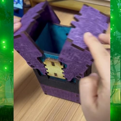 FOXBITE Card Deck Case for Trading Cards, Wood Puzzle - Image 3