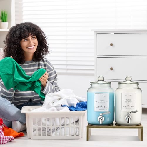 2-Pack Glass Laundry Detergent Dispenser with Stand, 106oz - Image 3