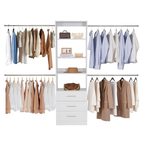 VEVOR Closet System with 3 Drawers, Adjustable Height - Image 2