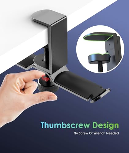 6amLifestyle Dual Rotatable Headphone Stand Hanger Under - Image 5
