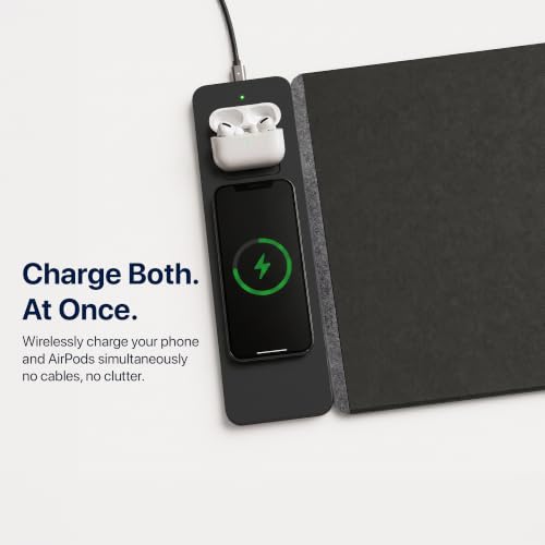Wireless Charging Desk Mat & Mouse Pad with Detachable MagSafe/Qi - Image 4