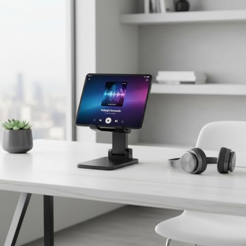 Adjustable Phone Stand, Heavy Duty Black Phone Holder - Image 5