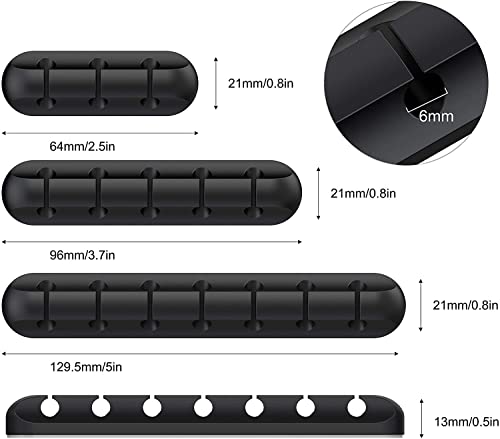SOULWIT 3 Pcs Silicone USB Cable Holder Clips, Self Adhesive - Image 5