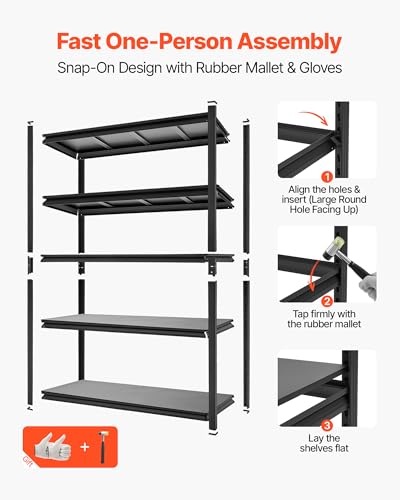 VEVOR Storage Shelves, 5-Tier Adjustable - Image 7