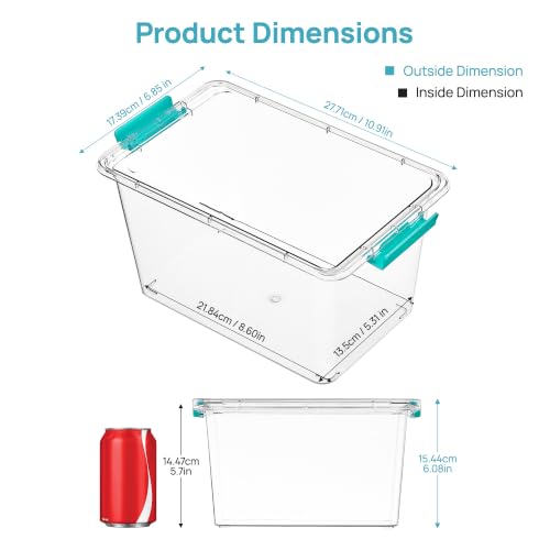 Vtopmart 4 Pack 5 Qt Clear Storage Bins with Lids for Toy & Craft - Image 3