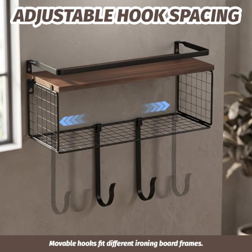 Ironing Board Hanger Wall Mount, Ironing Board Holder with Basket - Image 7