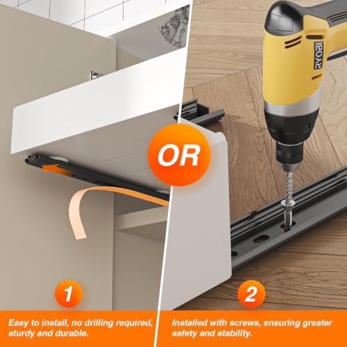 2 Pack Expandable Pull Out Cabinet Organizer,16.54" Deep,White - Image 7