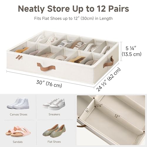 StorageWorks 2-Pack 24-Pair Under Bed Shoe Storage Organizer - Image 4