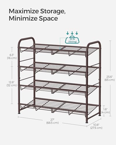 SONGMICS 4-Tier Stackable Metal Shoe Rack, Holds Up | All Products - Image 6