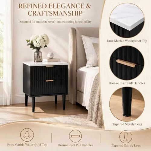 Night Stand, Bedside Tables Bedroom - Image 7