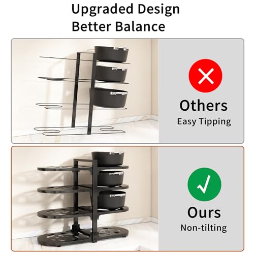 Adjustable Heavy Duty Pots and Pans Organizer Under Cabinet - Image 5