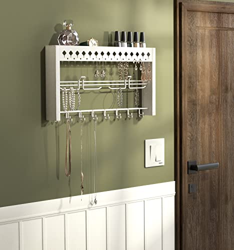 JackCubeDesign - Wood Wall Mount Jewelry Organizer - Image 3