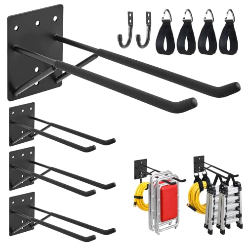 Garage Hooks Heavy Duty, 14-Inch Triangle-Braced Wall Mount - Image 2