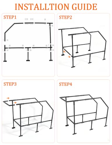 Attic Ladder Safety Railing, Adjustable 3-Sided Attic | Garage Storage - Image 8
