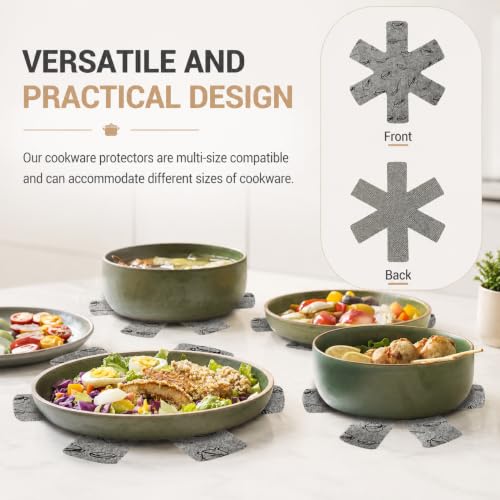 Pot and Pan Protectors for Stacking, 12Pcs 3 Sizes - Image 5