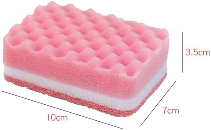 10pcs High-Density Small Wave Sponges Kitchen Sponges Non-Scratch Dish Scrubbing Pads for Kitchen Bathroom Car, Random Colors
