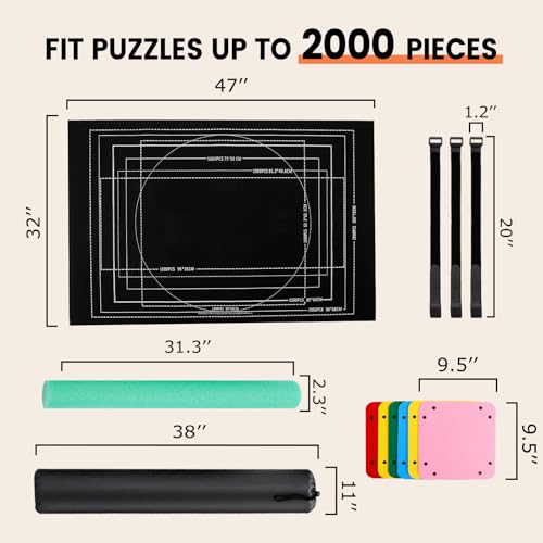 Jigsaw Puzzle Mat Roll Up - 2000 1500 1000 500 Pieces - Image 4