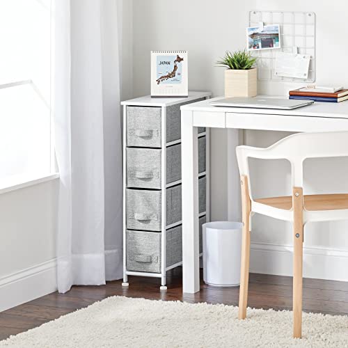 mDesign Narrow Dresser Storage Tower Stand with 4 - Image 5