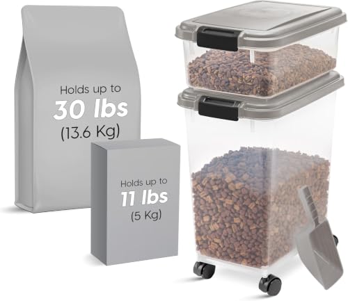 IRIS USA Airtight Dog Food Storage Container Combo, 30 lb - Image 4