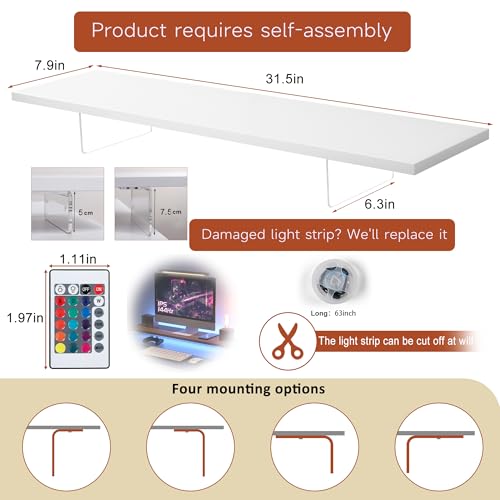 Monitor Stand Riser,Wood & Acrylic Computer Monitor | All Products - Image 3