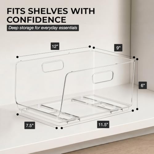 ClearSpace Stackable Storage Bins, Front Pantry Organizer - Image 3