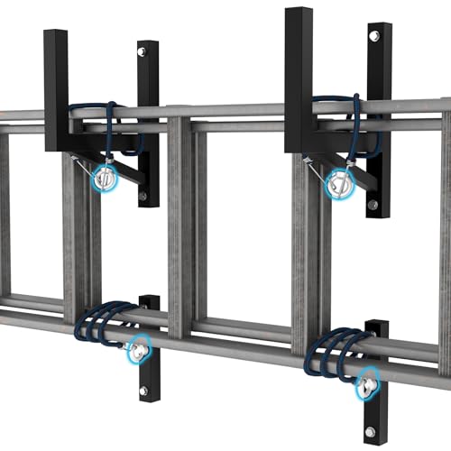 2+2 Trailer Ladder Rack with 4 Elastic Ropes, 350 LBS - Image 2
