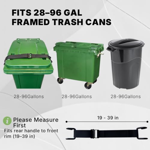 Outdoor Trash Can Lid Lock Strap Raccoons & Animals Proof Fits - Image 7