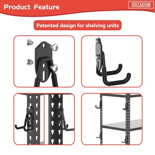 WALMANN Garage Storage Hooks, Wall Mount Utility Hooks for Tools - Image 7