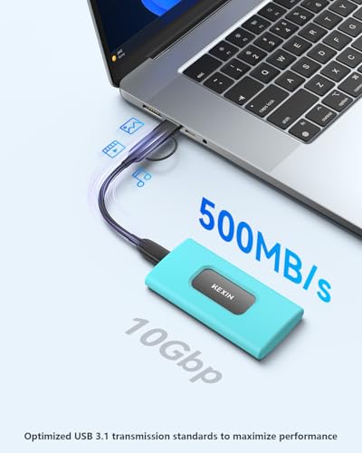 KEXIN 256GB External SSD Hard Drive USB 3.1 Type-c Portable Solid - Image 4